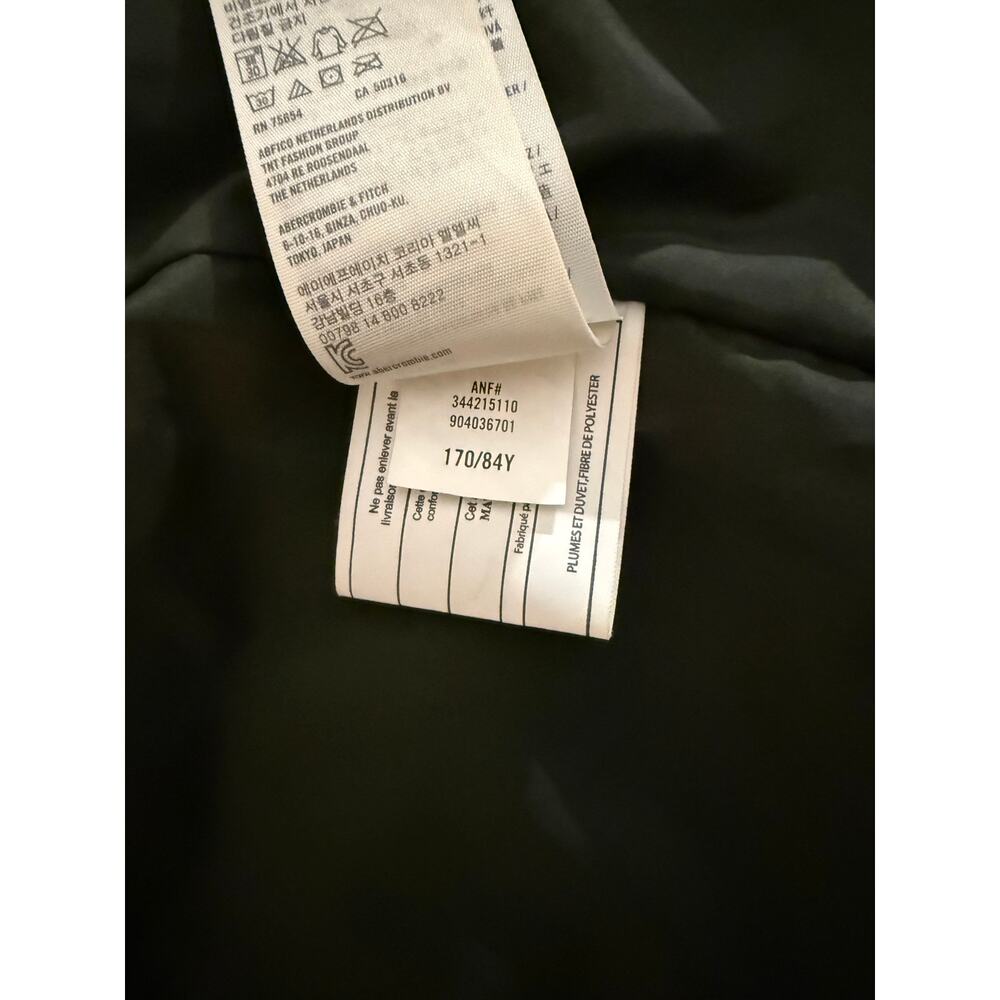 Hollister Women’s Down Puffer Jacket Small Green Faux Fur Hood Winter Coat - Picture 8 of 9
